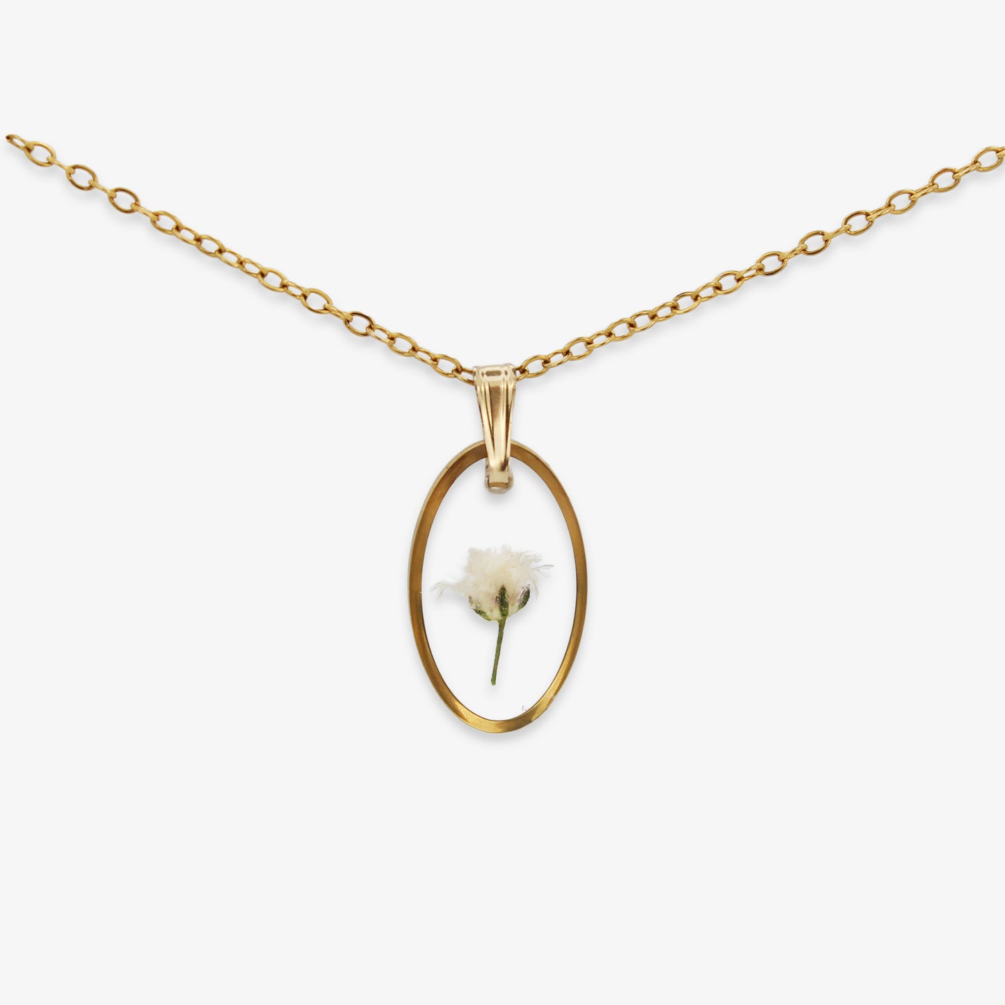 Mini Schleierkraut Blüte Halskette