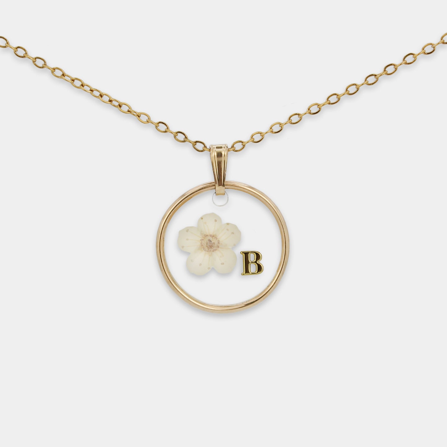 Personalisierte Initial Halskette - Rund