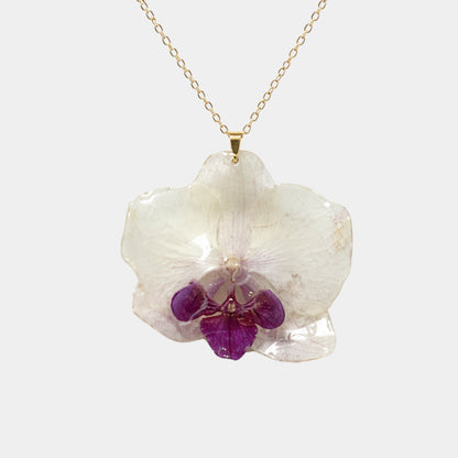 Einzelstück Orchidee Halskette