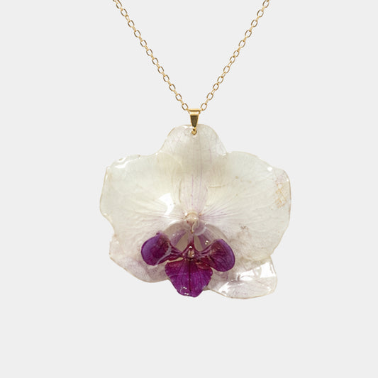 Einzelstück Orchidee Halskette