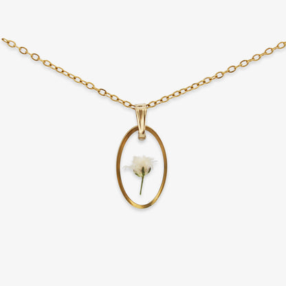Mini Schleierkraut Blüte Halskette