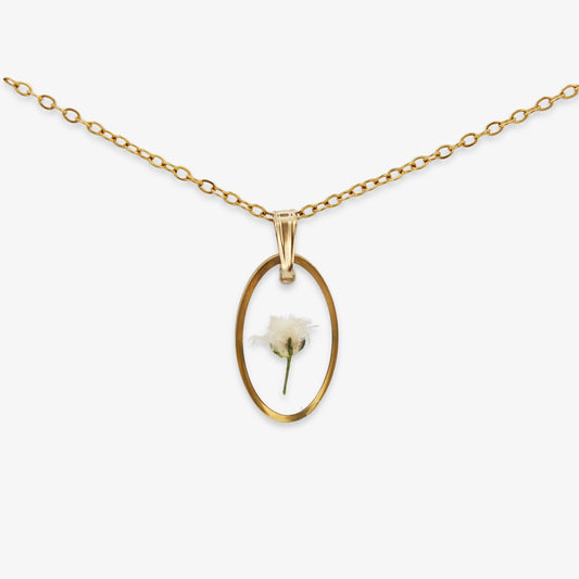 Mini Schleierkraut Blüte Halskette
