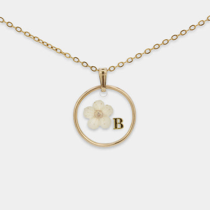 Personalisierte Initial Halskette - Rund